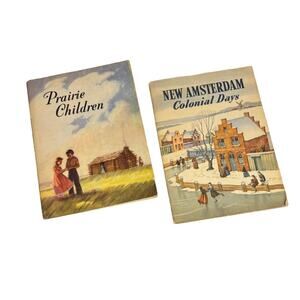 VTG Lot CA State Dept. of Ed Textbooks Prairie Children and New Amsterdam 1947jm